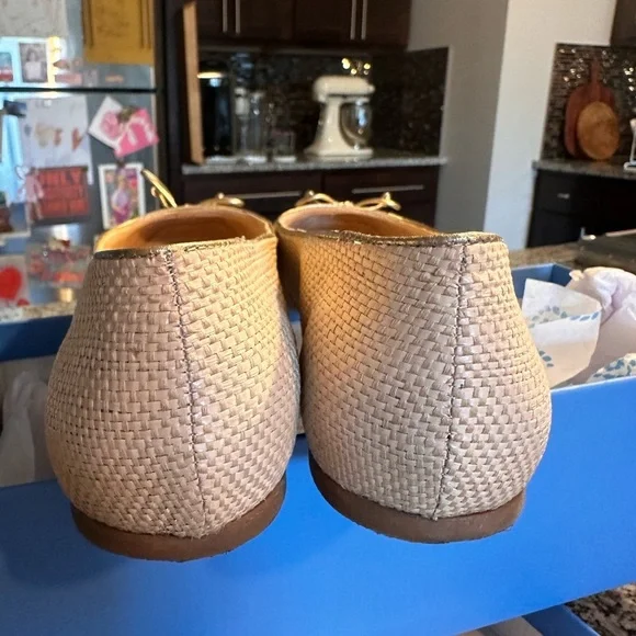 Jack Rogers 	Kenlyn Rattan Ballet   7.5 / NATURAL/PLATINUM - Picture 11 of 16